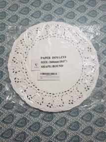 img 2 attached to 🌹 White Rose Design Paper Doilies - 100 Pieces Bulk Lace Placemats for Wedding, Birthday, Tea Party & Dining Tableware Decoration