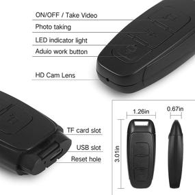 img 2 attached to 🕵️ HD 1080P Hidden Spy Camera: Keychain Car Key Camera with 32GB Memory Card - Ideal for Business Conferences & Security