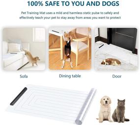 img 3 attached to 🐾 60”x18” Pet Shock Mat with Scat Functionality for Dogs and Cats - Training Pad with LED and 3 Modes, Ideal for Furniture Protection and Indoor Pet Training