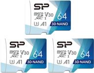 силовой блок silicon power 64 гб 3-pack superior pro micro sdxc uhs-i (u3) логотип