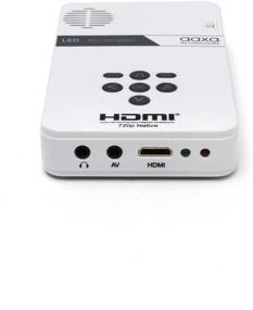 img 1 attached to 📽️ AAXA LED Mini Pico Video Projector - mini-HDMI Input, Built-in Media Player & Speakers, 3.5mm Aux Out, Micro SD/USB Readers and 80 Minute Lithium-Ion Battery (Renewed)