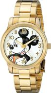 ⌚ disney unisex w001844 mickey mouse gold watch: analog quartz and timeless style logo