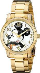 img 4 attached to ⌚ Disney Unisex W001844 Mickey Mouse Gold Watch: Analog Quartz and Timeless Style