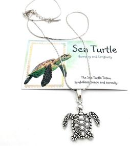 img 3 attached to Smiling Wisdom Turtle Animal Necklace