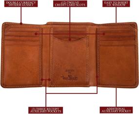 img 2 attached to Premium Italian Leather Trifold Wallet with Extra Pockets