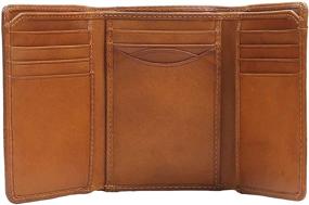 img 4 attached to Premium Italian Leather Trifold Wallet with Extra Pockets