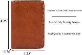 img 3 attached to Premium Italian Leather Trifold Wallet with Extra Pockets