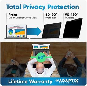 img 3 attached to Adaptix Magnetic Privacy Screen for 13 Inch MacBook Pro Laptop [2012-2015] - Protect Your Privacy and Eyes with Anti-Scratch, Anti-Glare Blue Light Filter (AMSMR13)