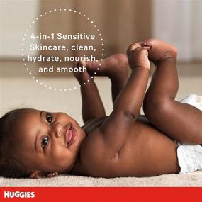 img 2 attached to 👶 Huggies Nourish & Care Baby Diaper Wipes, Scented - 3 Flip-Top Packs (168 Wipes), Varying Packaging