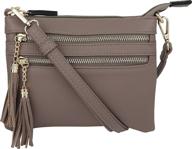 multi zipper crossbody handbag tassel accents women's handbags & wallets for crossbody bags logo