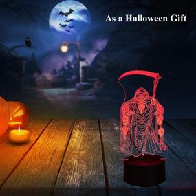 img 2 attached to FlyonSea Grim Reaper Light: Cool Room Decor with Skull Lamp, Timer & 7 Color Changing - Remote Control & Smart Touch, Unique Gifts for Men, Halloween Skull Decor