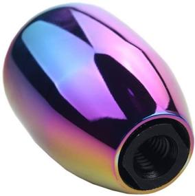 img 1 attached to 🚗 DEWHEL 5 Speed Manual Shift Knob M10x1.25 Screw On Aluminum: Enhance Your Driving with Neo-Chrome Elegance