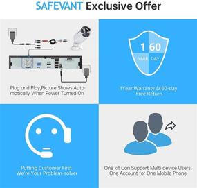 img 2 attached to 🔒 Advanced 5MP Home Security Camera System: Exclusive [2021 Edition] SAFEVANT 8 Channel AHD DVR Kits with 8pcs 2.5×1080P Surveillance Cameras, 2TB HDD, Night Vision, and Motion Detection