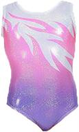 🌈 colorful rainbow gymnastics leotards for girls, sparkling one-piece dancewear, ages 2-11 years logo