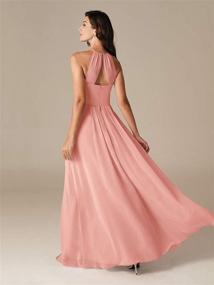 img 3 attached to Alicepub Bridesmaid Dresses Chiffon Keyhole Women's Clothing