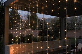 img 4 attached to Create a Stunning Ambiance with FOSSA LED String Curtain Lights - 9 ft Perfect for Bedroom, Patio, and Wedding Decor - No Batteries Required - Ideal for Indoor and Outdoor Use