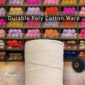 img 2 attached to 🧶 Durable Natural/Off White Loom Warp Thread - 800 Yards, 8/4 Warp Yarn, Ideal for Weaving Carpet, Tapestry, Rug, Blanket or Pattern - Versatile Warping Thread for All Looms