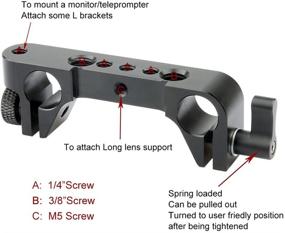 img 3 attached to 🖐️ 15mm Rod Clamp Rail Block for 15mm Rod Rail Support System with EVF for DSLR Rig Including Follow Focus