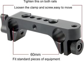 img 2 attached to 🖐️ 15mm Rod Clamp Rail Block for 15mm Rod Rail Support System with EVF for DSLR Rig Including Follow Focus