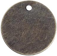 🔘 200 antique bronze tone metal blanks - 9/16 inch round circle stamping blanks with 15mm diameter - ideal for crafting tags logo