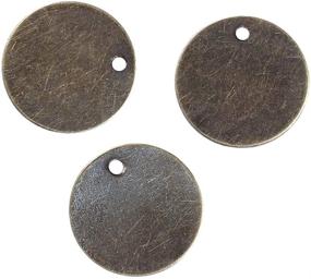 img 1 attached to 🔘 200 Antique Bronze Tone Metal Blanks - 9/16 Inch Round Circle Stamping Blanks with 15mm Diameter - Ideal for Crafting Tags