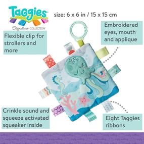 img 2 attached to 🐙 Taggies Crinkle Me Toy with Baby Paper & Squeaker - Sleepy Seas Octopus, 6.5 X 6.5 Inches