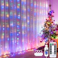 🌟 curtain lights 9.8 ft, 300 leds string lights for room decoration, christmas decor, usb powered, indoor outdoor fairy lights for bedroom, patio, tapestry logo