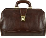 🩺 premium leather doctor medical satchel: unisex women's handbags & wallets collection logo