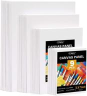 🎨 36-piece pack of painting canvas panels - 5x7", 8x10", 9x12", 11x14" (9 each), primed white cotton artist canvas boards for acrylic, oil paint, wet or dry art media logo