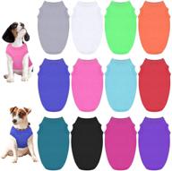 🐶 uratot 12 pieces dog shirts: soft cotton t-shirt for cats and dogs - breathable pet clothes for small, medium, and large dogs логотип