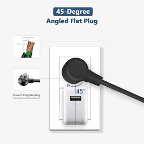 img 2 attached to ✅ Manymax Power Strip: USB Charger, Mountable Flat Plug, 3 Outlets, 3 USB, 5ft Cord - Home Office, Travel, School - Black (1 Pack)