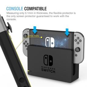 img 2 attached to 🎮 Maxboost Nintendo Switch HD PET Ultra-thin Screen Protector [Works While Docking, 3-Pack] - Ultimate Protection for Nintendo Switch Gaming Case Console 2017