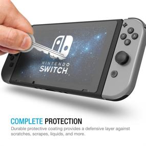 img 1 attached to 🎮 Maxboost Nintendo Switch HD PET Ultra-thin Screen Protector [Works While Docking, 3-Pack] - Ultimate Protection for Nintendo Switch Gaming Case Console 2017