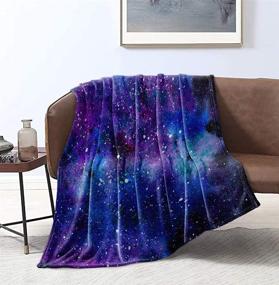 img 1 attached to Galaxy Blanket Purple Flannel Blankets