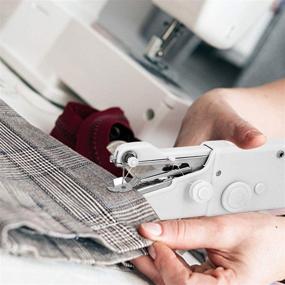 img 3 attached to 🧵 Portable Cordless Handheld Sewing Machine: Quick Handy Stitch for Home & Travel Use - White