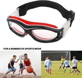 img 2 attached to 🏀 Kids Basketball Sport Glasses with Adjustable Elastic Wrap Strap | Soccer Eyewear Goggles