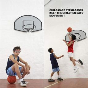 img 3 attached to 🏀 Kids Basketball Sport Glasses with Adjustable Elastic Wrap Strap | Soccer Eyewear Goggles