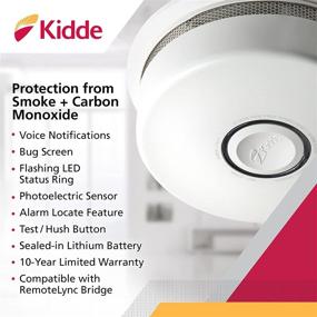 img 3 attached to Hardwired Kidde Smoke & Carbon Monoxide Detector with Lithium Battery Backup - Interconnect Combination Alarm with Voice Alert