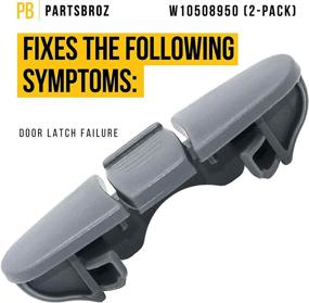 img 2 attached to 🔧 W10508950 Upper Dishrack Stop (2-Pack) for Whirlpool Dishwashers - Replacement for WPW10508950, AP6022472, 8562015, PS11755805, W10199682