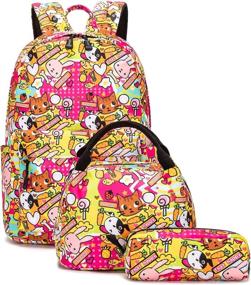 img 3 attached to Легкий рюкзак Graffiti Bookbags Backpacks