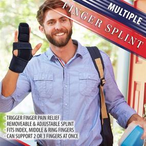 img 3 attached to 🖐️ Effective Trigger Finger Splint Finger Brace - Support for Multiple Finger Conditions, Including Broken Fingers, Arthritis, and Tendonitis (Right - S/Med)