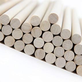img 1 attached to 50pcs Natural Wood Rods for Wedding, DIY Crafts | Unfinished Dowels for Music Class, Parties, Christmas