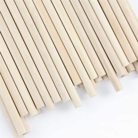 img 2 attached to 50pcs Natural Wood Rods for Wedding, DIY Crafts | Unfinished Dowels for Music Class, Parties, Christmas