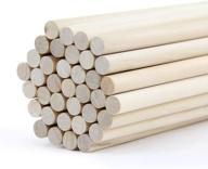 50pcs natural wood rods for wedding, diy crafts | unfinished dowels for music class, parties, christmas logo