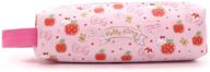 sanrio hello kitty pink multi-purpose pencil case pouch with hanger logo