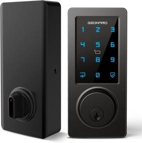 img 4 attached to 🔒 Ultimate Security and Convenience: Keyless Entry Door Lock with Smartphone App, Bluetooth, and IC Card for Home, Apartment, Office, and Hotel - Iron Black Smart Lock