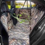 🐶 protect your car with kimhy camo dog seat cover: waterproof, hammock style, side flaps, mesh window & storage bag logo