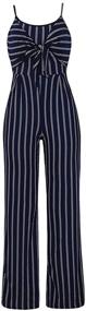 img 2 attached to SheKiss Striped Bowknot Jumpsuits: Trendy Women's Clothing for Style Seekers