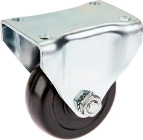 img 1 attached to 🔧 High-Quality Steelex D4174 3” Hard Rubber Fixed Caster for SHOP FOX D2260A/D2057A Mobile Bases