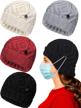 pieces winter buttons knitted accessories logo